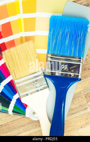 Farbhilfe palette Stockfoto