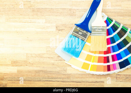 Farbhilfe palette Stockfoto