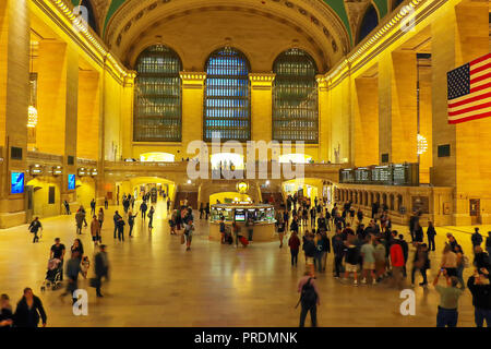 New York City, USA - Juni 7, 2017: Blick auf Grand Central Terminal bei Nacht Stockfoto