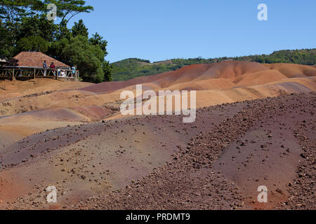 Mauritius, sieben farbigen Erden, Chamarel Stockfoto