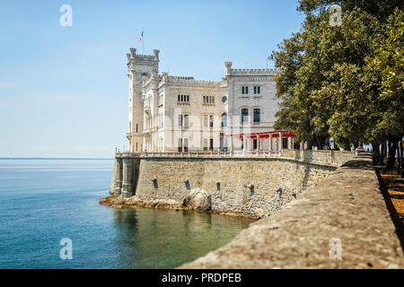 Schloss Miramare, Triest, Italien, Europa Stockfoto