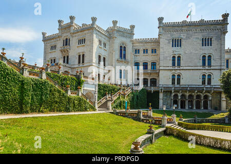 Triest, Italien - Juli 01, 2015: Schloss Miramare, Triest, Italien, Europa Stockfoto