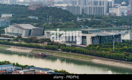 1. Oktober 2018, Wuhan China: qintai Grand Theatre Opera House Luftaufnahme in Wuhan China Stockfoto