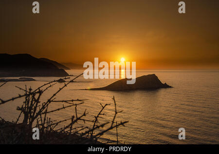 Malerischer Blick auf Cala Iris Beach, Alhoceima - Marokko - Stockfoto