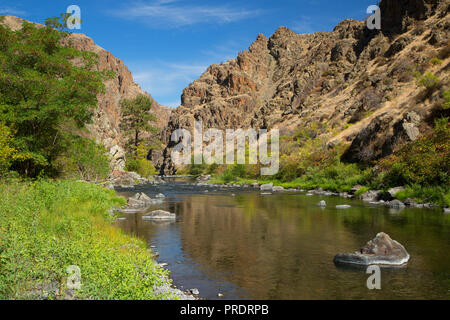 Imnaha Wild und Scenic River von Imnaha River Trail, Hells Canyon National Recreation Area, Oregon Stockfoto