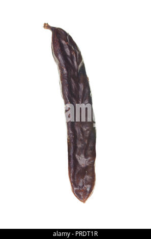 Johannisbrot isoliert auf weißem Hintergrund Stockfoto