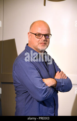 Rom, Italien, 01. Oktober 2018 - Hotel Visconti - Film Präsentation UN NEMICO CHE TI VUOLE BENE Photocall Denis Rabaglia Regisseur: Giuseppe Andidero/Alamy leben Nachrichten Stockfoto