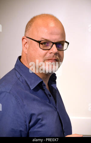 Rom, Italien, 01. Oktober 2018 - Hotel Visconti - Film Präsentation UN NEMICO CHE TI VUOLE BENE Photocall Denis Rabaglia Regisseur: Giuseppe Andidero/Alamy leben Nachrichten Stockfoto