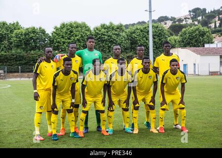 U21 U-21 team Togo Gruppe Line-up (TOG), 2018 Toulon Turnier 7./8. Platz Entscheidungsspiel zwischen U-21 Japan 1-0 U-21 Togo in Stade Marcel Cerdan in Arrondissements Aix-en-Provence, Frankreich, 7. Juni 2018. Quelle: LBA/Alamy leben Nachrichten Stockfoto