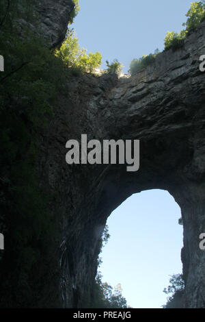 Die natürliche Brücke, ein historisches Wahrzeichen in Virginia, USA Stockfoto