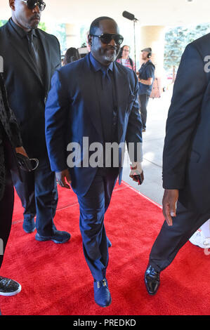 Prominente kommen für die trauerfeier von Aretha Franklin an größere Gnade Kirche in Detroit. Mit: Johnny Gill Wo: Detroit, Michigan, United States Wann: 31 Aug 2018 Quelle: WENN.com Stockfoto