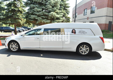 Prominente kommen für die trauerfeier von Aretha Franklin an größere Gnade Kirche in Detroit. Mit: Atmosphäre, wo: Detroit, Michigan, United States Wann: 31 Aug 2018 Quelle: WENN.com Stockfoto