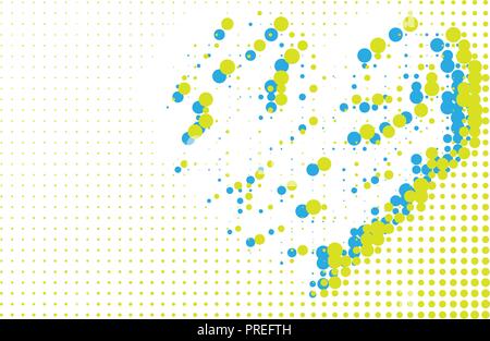 Zwei Farbe halftone Herz aus Kreis und Punkte. Stock Vektor