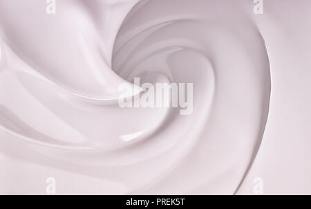 Weiße Seidenvorhänge und Stoff Hintergrund. 3D-Rendering Stockfoto