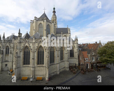 Grote Kerk oder Grand Kirche in der Innenstadt von Breda, Niederlande Stockfoto