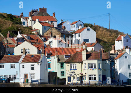 Das historische Dorf Staithies, North Yorkshire Coast, North East England, Großbritannien Stockfoto