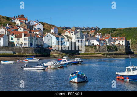 Das historische Dorf Staithies, North Yorkshire Coast, North East England, Großbritannien Stockfoto