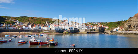 Das historische Dorf Staithies, North Yorkshire Coast, North East England, Großbritannien Stockfoto