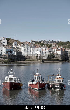 Das historische Dorf Staithies, North Yorkshire Coast, North East England, Großbritannien Stockfoto