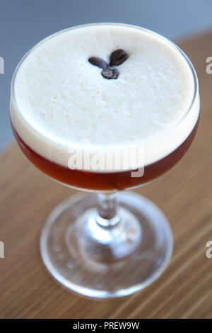 Tia Maria feiert internationalen Kaffee-Tag mit einer Veranstaltung im Cruise Bar, Overseas Passenger Terminal, Sydney. Im Bild: Tia Espresso Martini. Stockfoto