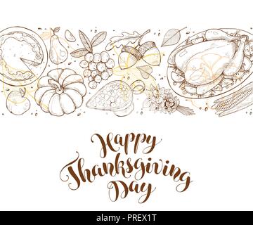 Happy Thanksgiving Poster Stock Vektor