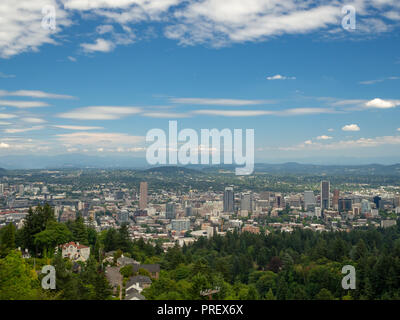 Portland, Oregon, USA: Protland Skyline der Stadt und die Innenstadt Stockfoto