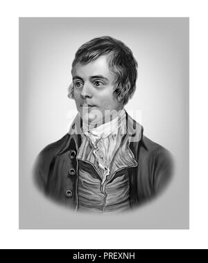 Robert Burns 1759 - 1796 schottische Dichter Songwriter Stockfoto