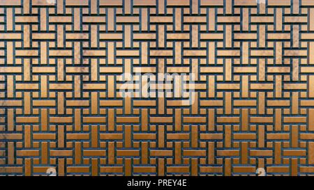 Kupfer Hintergrund, 3D-Rendering Stockfoto