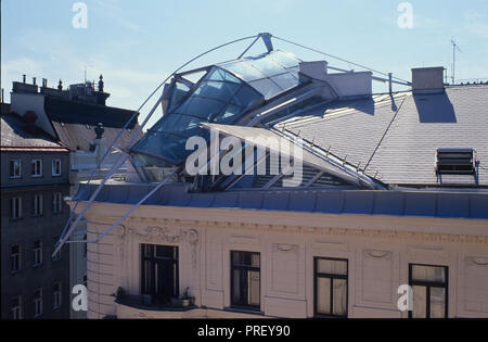 Wien, Innenstadt, Dachausbau Falkestraße von Coop Himmelb(l)au, Wien, Zentrum, Dach Konvertierung Falkestraße von Coop Himmelb(l)au Stockfoto