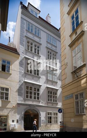 Wien, Blutgasse, Mozarthaus - Wien, Blutgasse, Mozart Haus Stockfoto