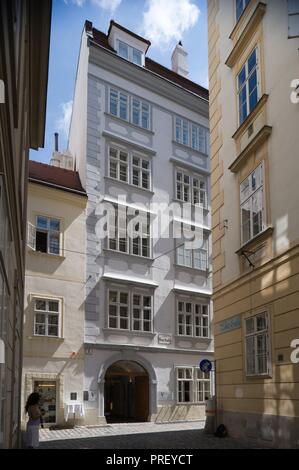 Wien, Blutgasse, Mozarthaus - Wien, Blutgasse, Mozart Haus Stockfoto