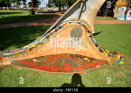 Vasco da Gama Denkmal im Esplanade öffentlichen Reserve Park für Australische Menschen und Ausländer Reisende besuchen bei Marine Terrace Street am 28. Mai 2016 I Stockfoto