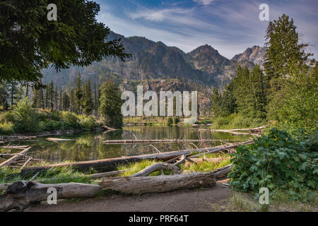 Wenig Eightmile See, Stuart, alpinen Seen Wüste, zentrale Kaskaden, Washington State, USA Stockfoto