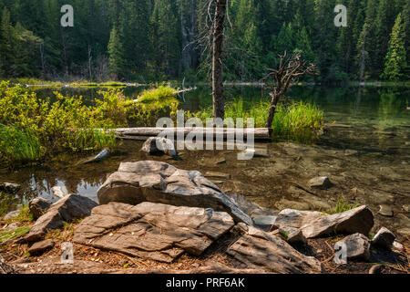 Hidden Lake, in der Nähe von Lake Wenatchee, Wenatchee National Forest, zentrale Kaskaden, Washington State, USA Stockfoto