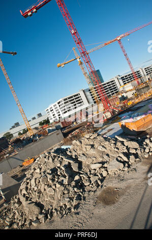 Wien, Neubau der Wirtschaftsuniversität im Prater, Neuwertig Juni 2011 - Wien, Baustelle der neuen Wirtschaftsuniversität Wien Stockfoto