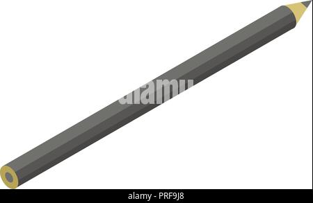 Schwarz Bleistift, isometrische Stil Stock Vektor