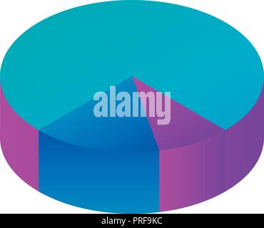 Runde Schaltplan, isometrische Stil Stock Vektor