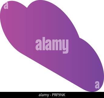 Purple Cloud Symbol, isometrische Stil Stock Vektor