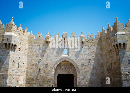 Damaskus-Tor in Jerusalem Stockfoto