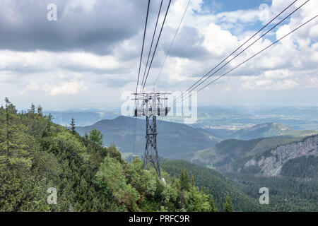 Seilbahn von Zakopane Kasprowy Wierch montieren Stockfoto