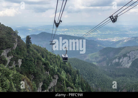 Seilbahn von Zakopane Kasprowy Wierch montieren Stockfoto