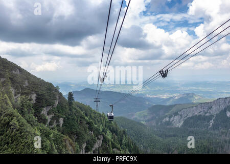 Seilbahn von Zakopane Kasprowy Wierch montieren Stockfoto