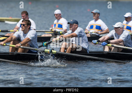 Sarasota, Florida, USA 27 September 2018, USA Männer Masters Achter, INT All-American Rudern Camp (USA), New York (USA), Western Reserve (US), Stewa Stockfoto