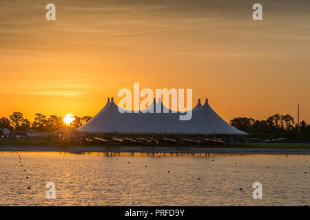 Sarasota, Florida, USA, 27. September 2018. Die Ansichten, Finish Tower, FISA World Rowing Championships, Meister, Nathan Bendersen Park. Sarasota-Bradento Stockfoto