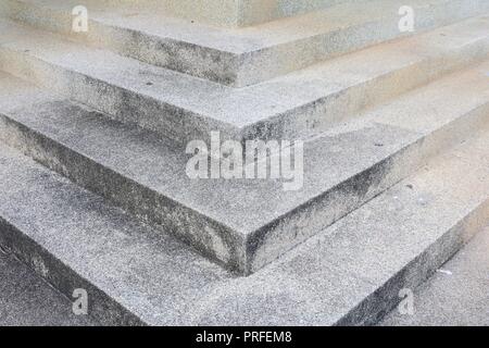 Treppen alte Stein Terrazzo, Marmorboden im Freien Gebäude Stockfoto