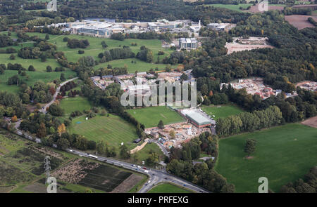 Luftaufnahme von Alderley Park, Macclesfield, Cheshire Stockfoto