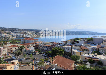 Panoramablick auf Rethymnon von Fotezza. Stockfoto