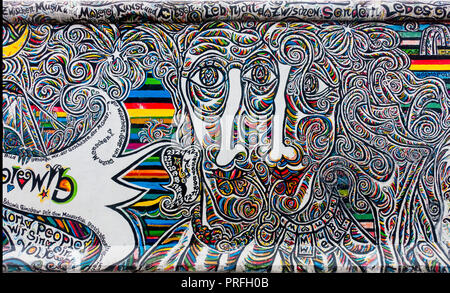 Berliner Mauer 2018 Stockfoto