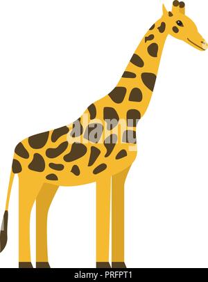 Giraffe Symbol, flacher Stil Stock Vektor