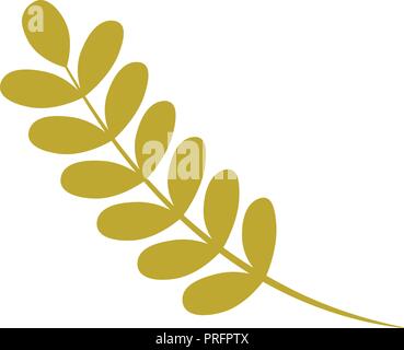 Esche Blatt Symbol, flacher Stil Stock Vektor